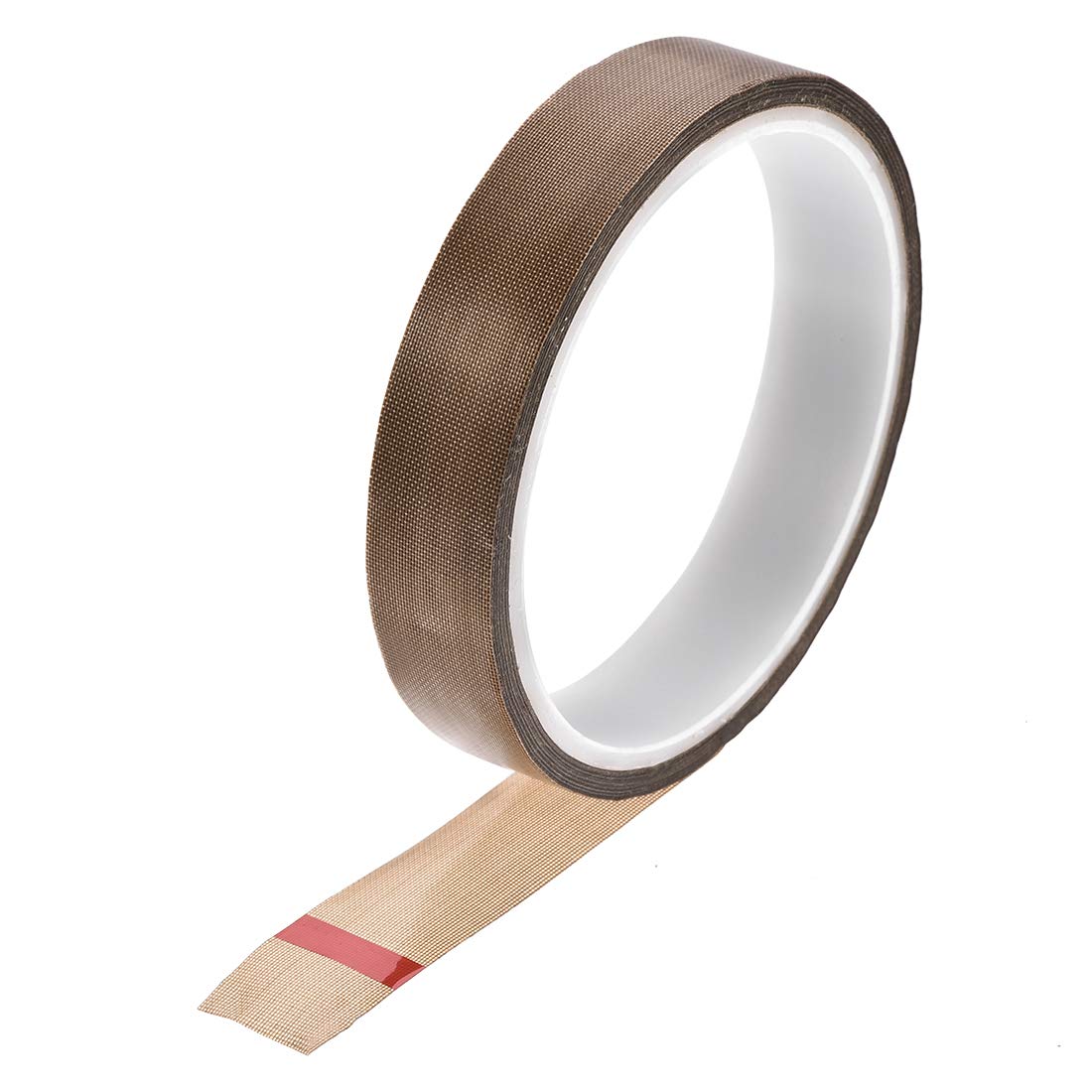 uxcell 18mm PTFE Coated Fabric Tape Brown High Temperature Tape for Vacuum,Hand and Impulse Sealers Adhesive Tape 10m/32.8ft