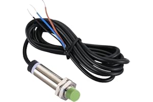 BOJKEON M12 Approach Sensor Inductive Proximity Switch，NPN NO DC 12-24V, 4mm Detecting Distance SR12-04NON 2M Cable Length