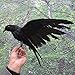 IMOSA Realistic Crow Decoration Crow Décor Crow Decoys Halloween Black Feather Raven 1 Pack Large Crow Prop Outdoor Halloween Décor (1 Pack Large)