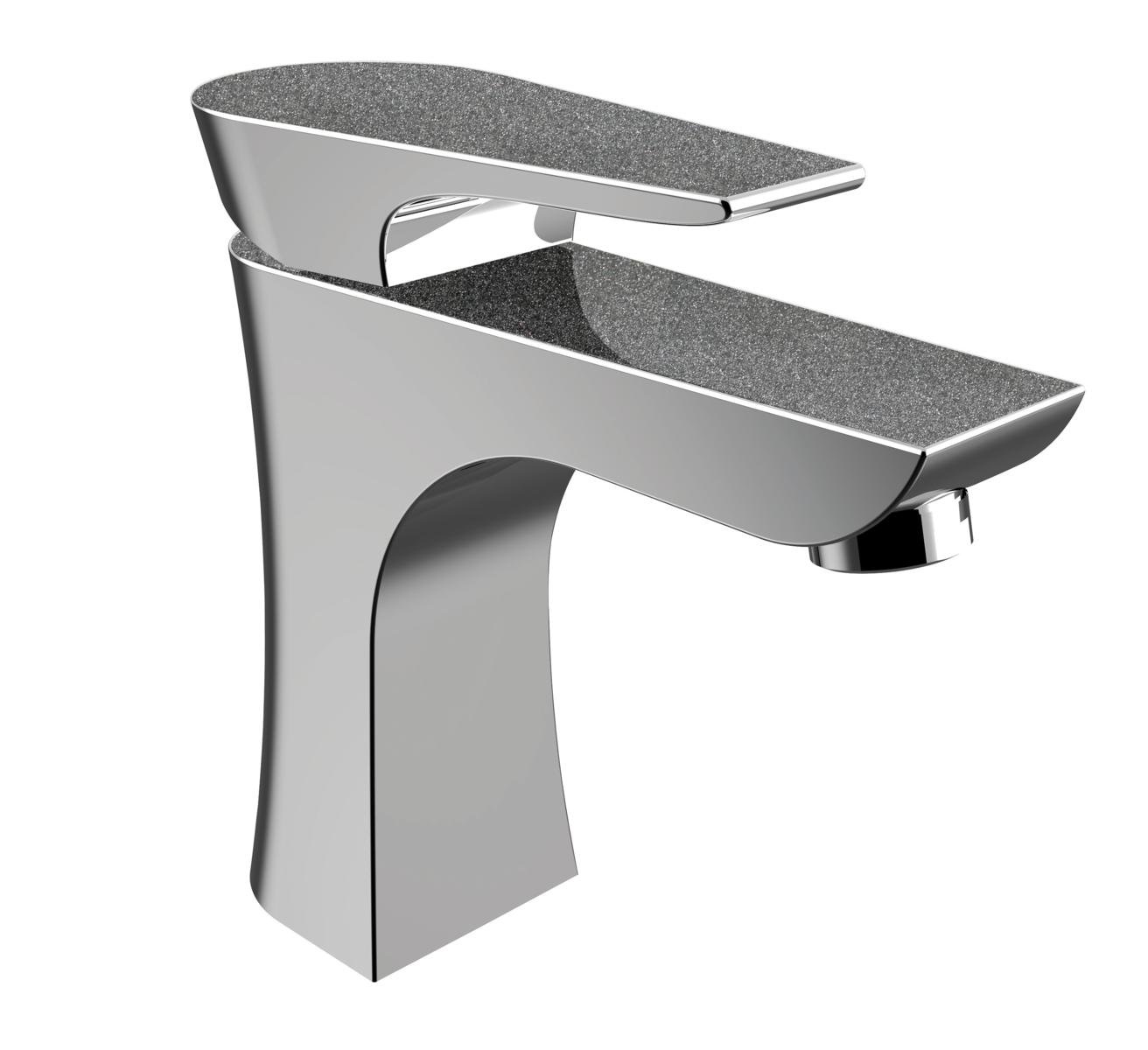 Bristan MHOU 1HBF GG Metallix Hourglass 1 Hole Bath Filler Graphite Glisten, Chrome/Graphite