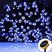 Icicle Solar String Lights Outdoor, 72 Ft 200 LED Waterproof Fairy Decorative Lighting for Indoor/Outdoor Home, Patio, Lawn, Garden, Party, Wedding, Holiday Decorations, and Christmas (Blue)