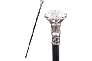 MEILUNMEIHUAN ART Diamond Type Walking Cane Fashion Decorative Walking Stick Gentleman Elegant Cosplay Cane Knob Crosier 93cm