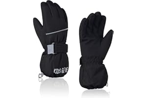 American Trend Kids Waterproof Winter Gloves Warm Snow Gloves Boys Girls Ski Gloves Toddler Mittens Windproof