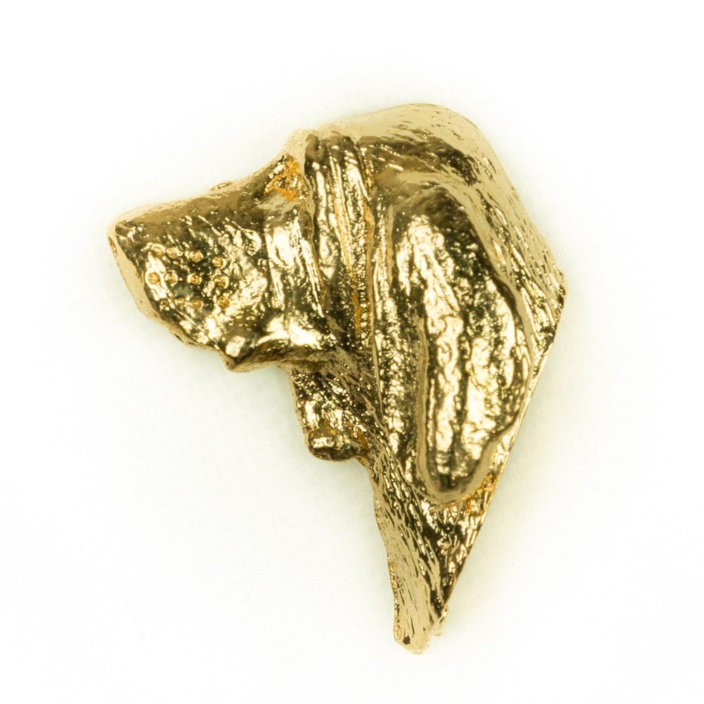 BLOODHOUND Made in U.K Artistic Style Dog Clutch Lapel Pin Collection 22ct Gold Plated