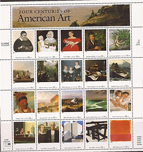 Four Centuries of American Art Sheet of 20 32 Cent Stamps Scott 3236