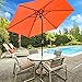 Sorbus Outdoor Umbrella, 10 ft Patio Umbrella with Tilt Adjustment and Crank Lift Handle, Perfect for Backyard, Patio, Deck, Poolside, and More (Orange)