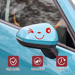 1 Pair Cute Smile Face 3D Decal Sticker for Auto