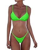 Jolefille Womens Thong Bikini Sets Triangle Two