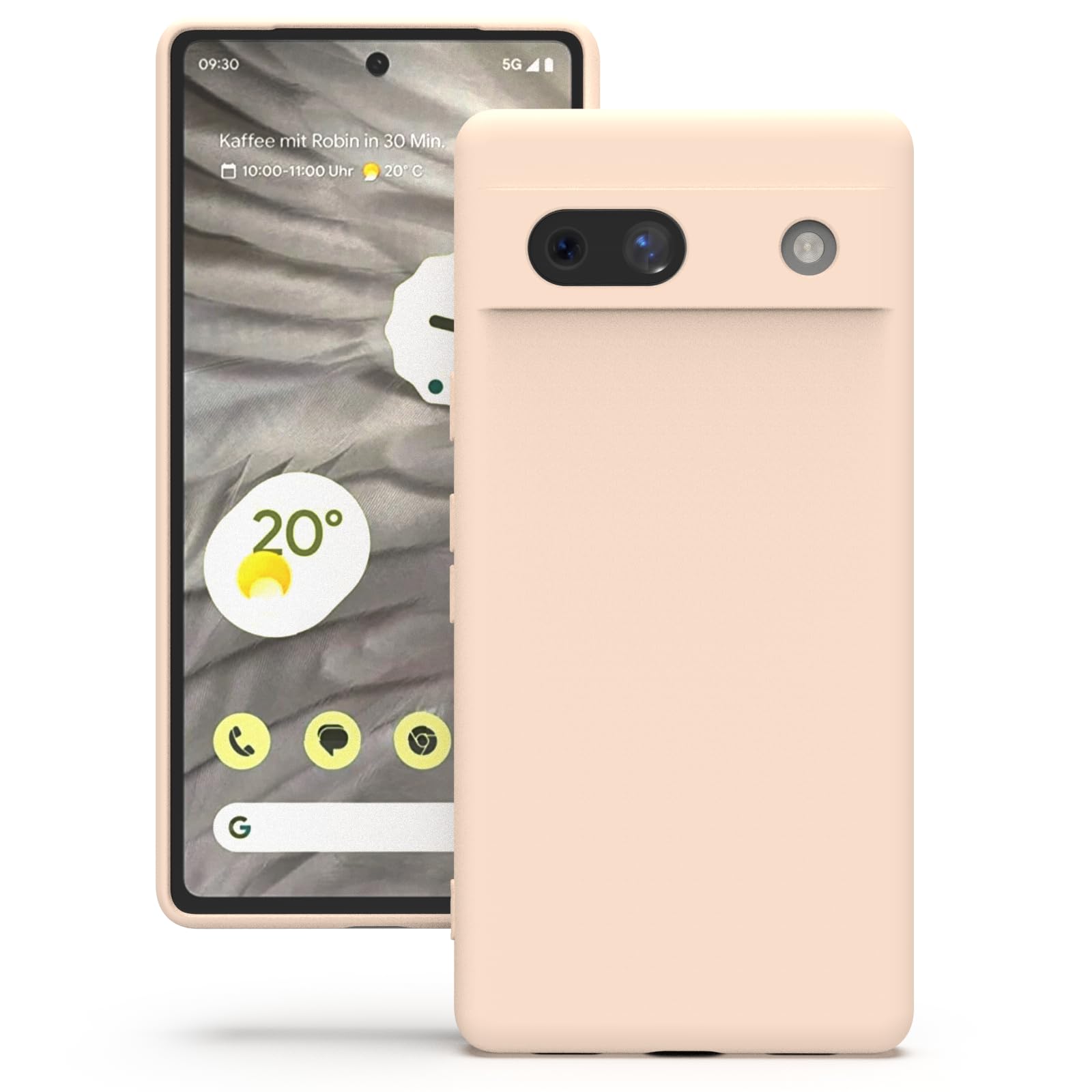 YATWIN Silicone Case for Google Pixel 7A 5G, Soft-Touch, Shockproof, DustProof, Antiskid Full Body Armour Phone Cover for Google Pixel 7A 5G - Light Pink