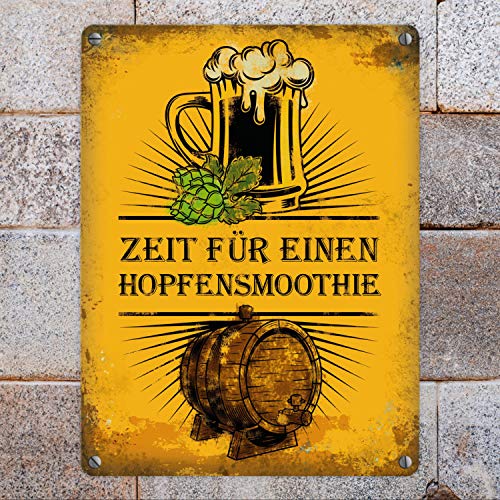 trendaffe-Metallschild-mit-Bier-Motiv-und-Spruch-Zeit-fr-einen-Hopfensmoothie