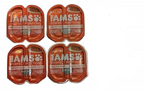 IAMS 19014802326 PERFECT PORTIONS PATE HEALTHY ADULT SALMON RECIPE WET CAT FOOD TRAY, 2.6 OZ