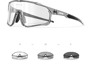 KAPVOE Photochromic Cycling Glasses Men Women Clear Mountain Bike Sunglasses MTB Sports Transition Triathlon Running - K93