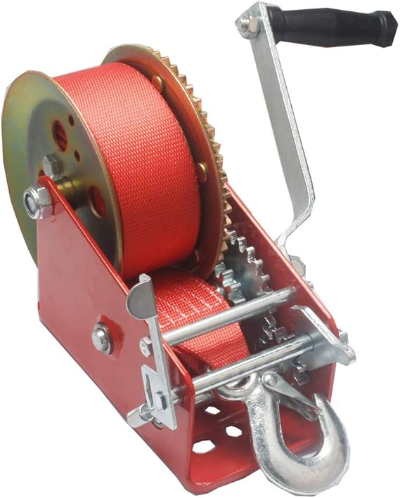 3500lbs Capacity Heavy Duty Hand Winch, 7m(23ft) Nylon