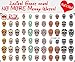 Sugar Skull, Dia de los Muertos clear vinyl Peel and Stick nail art decals/stickers (NOT Waterslide). Set of 63 by One Stop Nails.