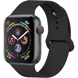 YANCH Compatible with for Apple Watch Band 38mm 42mm 40mm 44mm, Soft Silicone Sport Band Replacement Wrist Strap Compatible with for iWatch Series 4/3/2/1, Nike+,Sport,Edition