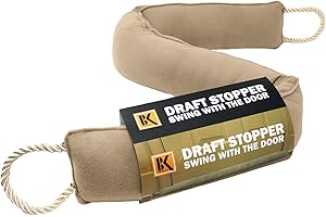 BK PRODUCTS LLC Draft Stopper - Door Draft Stopper Blocker - Under Door Weather Insulator Seal 37 inches - Sticks and Swings with The Door, Never Bend,2 Lbs Heavy and Effective Under Door Draft Stopper Energy Saver