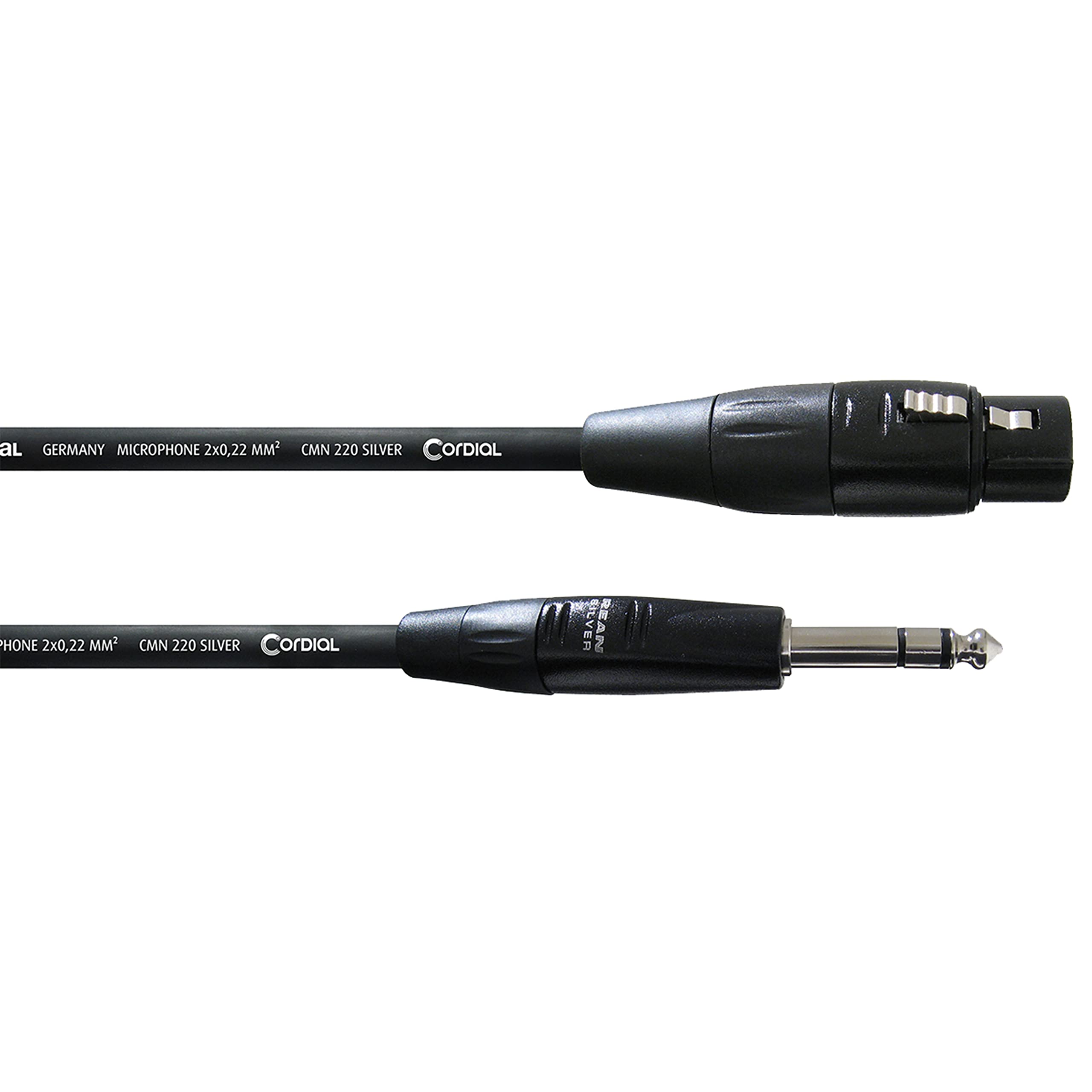 Cordial FV Symmetrical Jack Connection Cable (XLR Female/Jack 6.3 mm Stereo) CIM 3 FV
