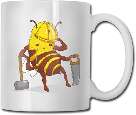 Amazon Co Jp マグカップ 可愛い蜂 コーヒーカップ セラミックマグカップ 330ml 白 無地 熱に強い 割れない 軽量 使い勝 手良い 水筒 おしゃれ 男性 女性 ホーム キッチン