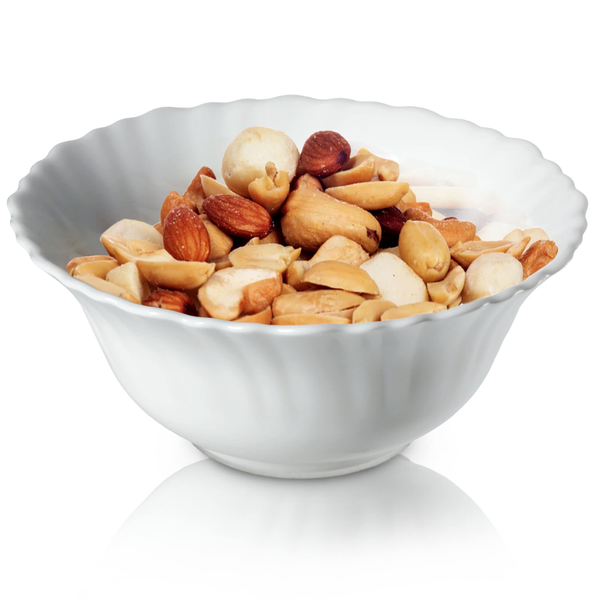 KADAX White Glass Bowl, Round Serving Bowl for Salad and Fruit, Elegant Tableware for Soup, Cereal, Sauce, Dishwasher-Safe Bowl (⌀ 13 cm)