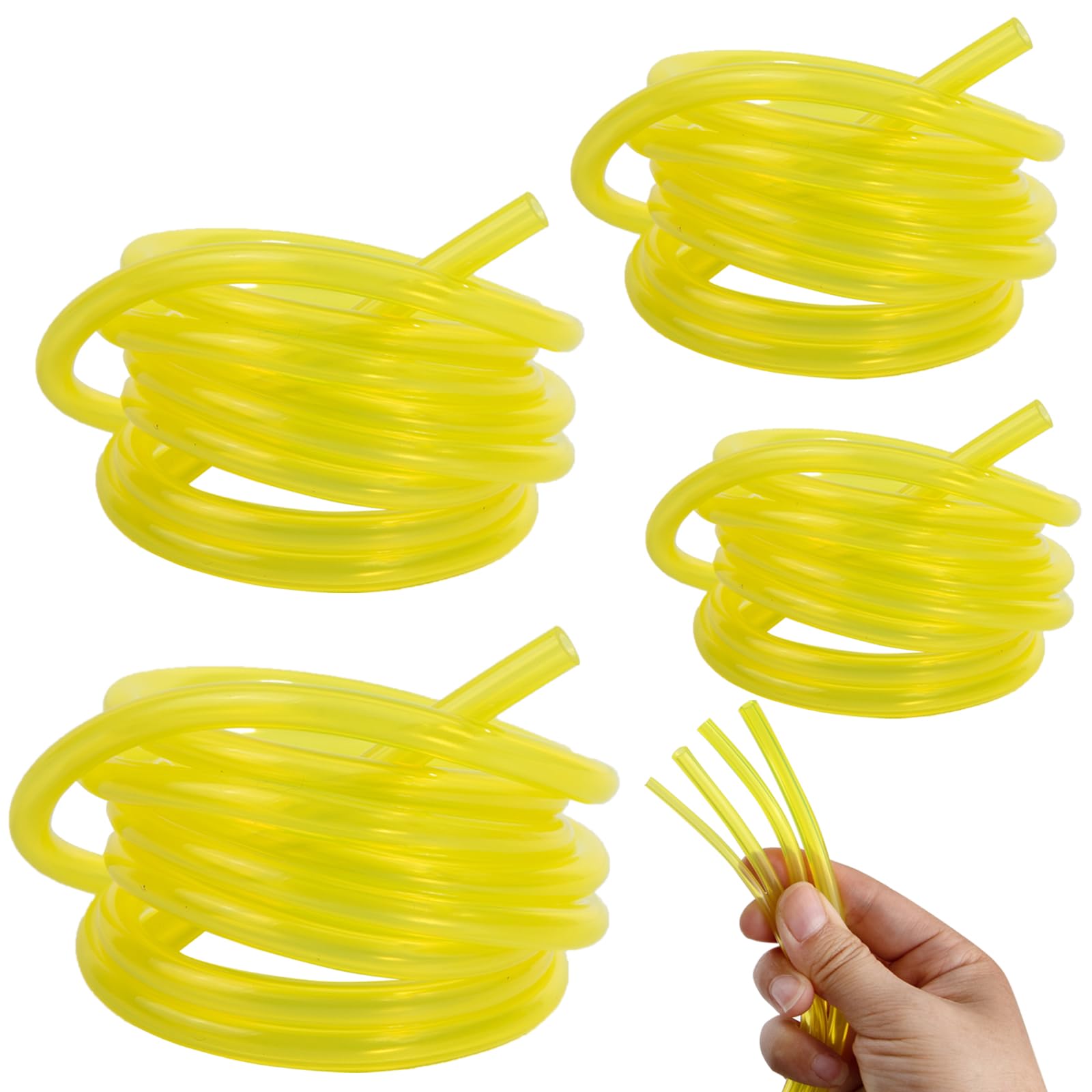 Photo 1 of DemJamr 4 Sizes Premium Petrol Fuel Line, Each 5 Feet Long Hose for Poulan, Craftman, Chainsaw, String Trimmer and Blower, Fuel Line Hose Kit