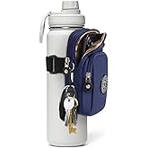 Bottle Pouch Gym Water Caddy with Phone Holder, Water Bottle Sleeve Bag with Pocket for Cards, Keys, Wallet, Gym Bottle Accessories for Men Women