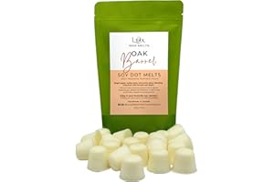 Lux Wax Melts Oak Barrel Soy Wax Melt Dots – No Mess, Hand-Poured in Canada, Crisp Apple, Warm Spice & Smooth Oak Scent Throw