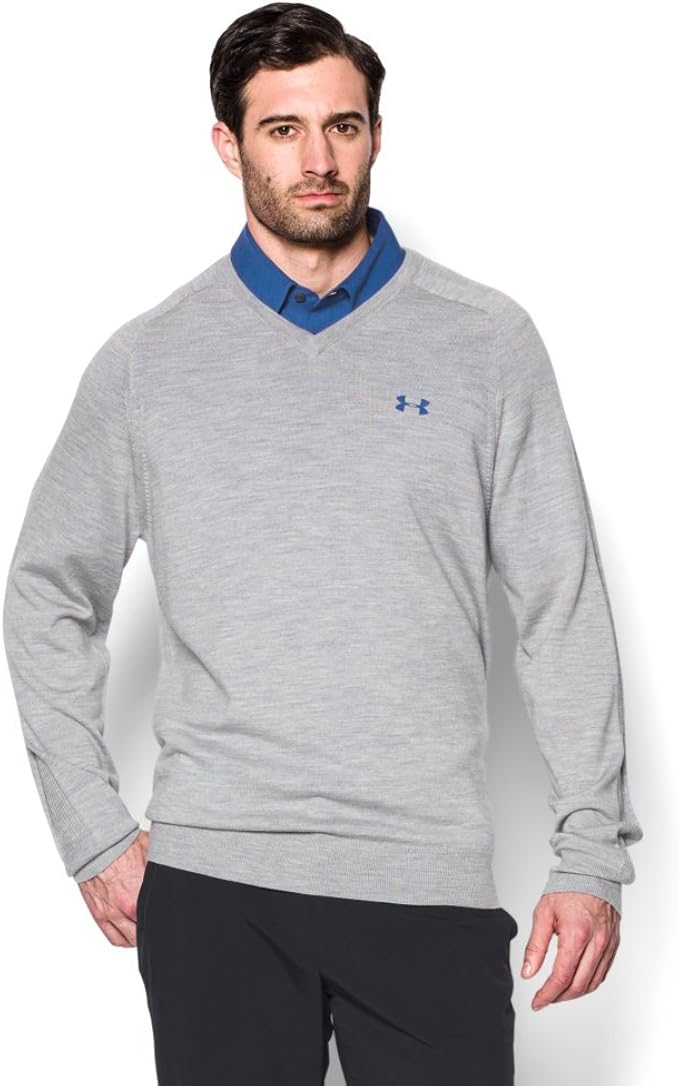 Under Armour Men's UA Tips VNeck Sweater Small True Gray