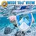 Full Face Snorkel Mask 180° Panoramic View For Adults And Kids. Perfect Vacation Snorkeling Set With XL Snorkel For Easy Breath. Anti Fog And Anti Leak Design And Larger Viewing Area. Lagoon Blue S/M