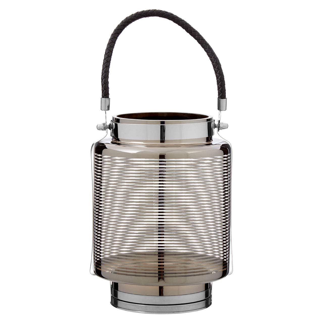 Premier Housewares Lantern, Glass, PU - Polyurethane, Stainless Steel