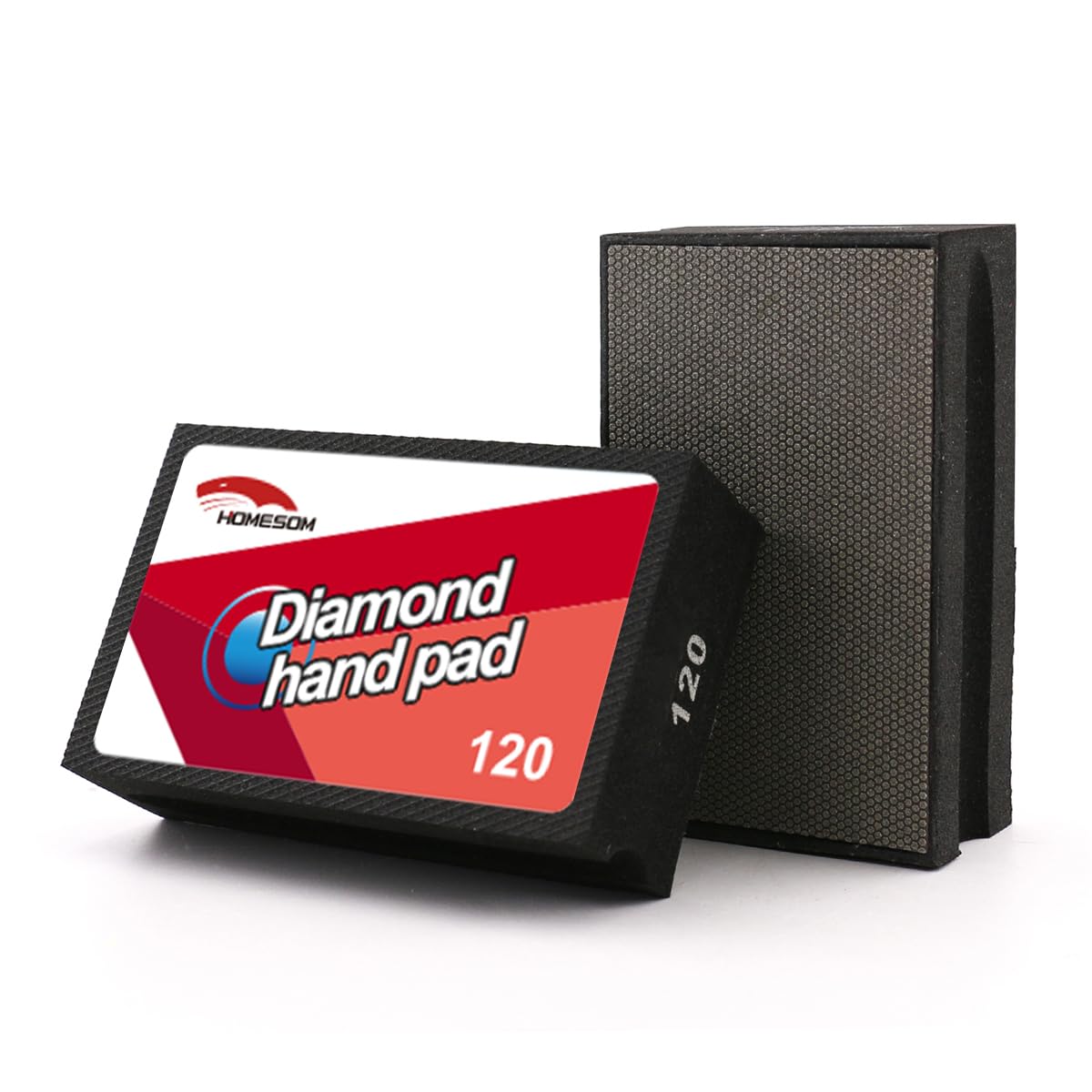 HOMESOM Diamond Hand Polishing Pads Electroplated Diamond Tools Pad Sanding block For Grante MarbIe Stone Glass 120 Grit