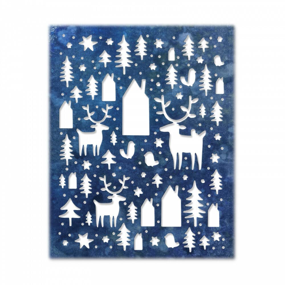 Sizzix Thinlits Die 664199, Nordic Winter by Tim Holtz, Multi-Colour Colour, One Size
