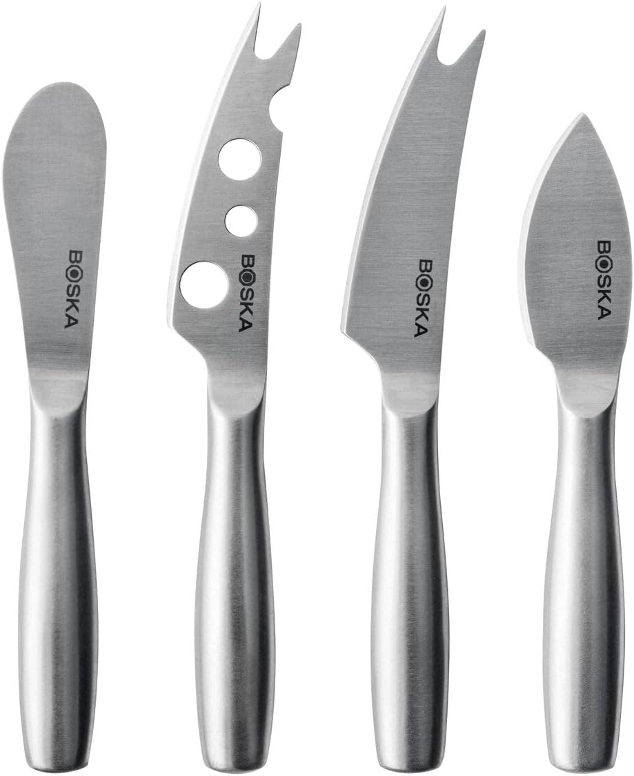 BOSKA Cheese Knives Copenhagen Set - 4 Stainless Steel Cutlery Knives