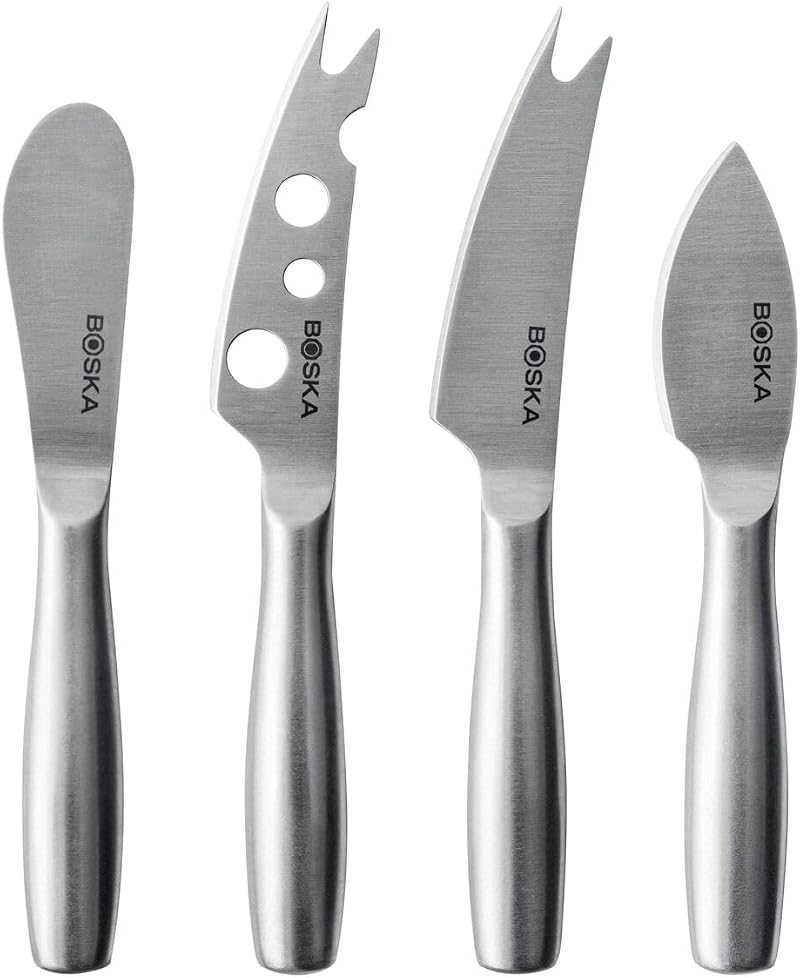 BOSKA Cheese Knives Copenhagen Set - 4 Stainless Steel Cutlery Knives