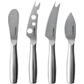 BOSKA Cheese Knife Set Mini Copenhagen - 4 Stainless Steel Cheese Knives | 4 small knives for semi-soft, semi-hard and hard cheese; lightweight stainless steel and dishwasher safe