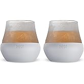 Host Tasting Glass FREEZE, Whiskey Tasting Glasses with Active Cooling Gel, Whiskey Lover Gifts, Gray 6.7oz Set of 2