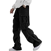 Verdusa Boy's Casual Baggy Cargo Pants Elastic Waist Workout Sweatpants Joggers