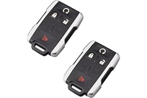 ARRUWEER Smart Key Fob Case Shell Fit for Chevy Chevrolet Silverado Colorado/GMC Sierra Canyon 2014 2015 2016 2017 M3N-32337100 Keyless Entry Remote Control Car Key Fob Cover Casing (2)