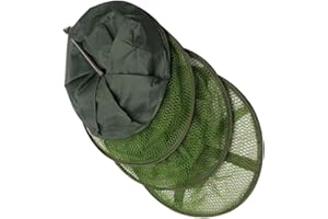 Toddmomy Stainless Steel Frame Fish Guard Netting with Coated Mesh, 25cm X 115cm Reusable Fishing Basket