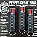 3 Pack POLICE MAGNUM OC-17 Pepper Spray 1/2oz Black Molded Keychain