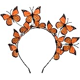DEEKA Butterfly Headbands Fascinators Hat Women Butterfly Costume Crown Headpiece for Women and Girls