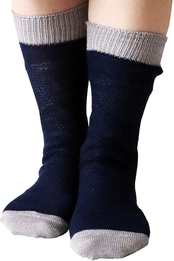 Amazon 2足重ね履き靴下 ウール 鹿の子編み サイズ レディース 22 5cm 24 5cm カラー 青色 ソックス 通販