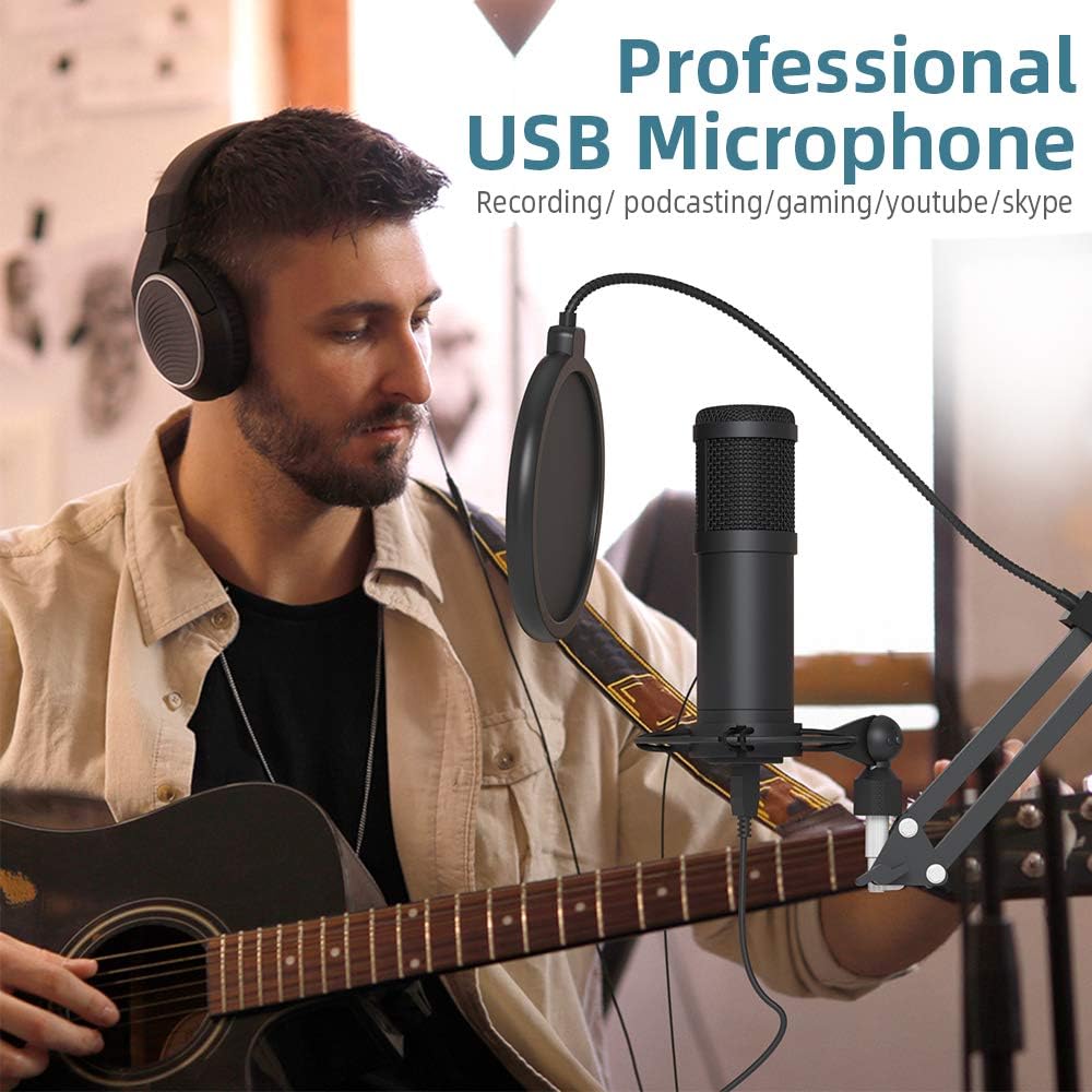 USB Streaming PC Microphone, Zero-Latency Monitoring SUDOTACK Professional 192kHz/24Bit Studio Cardioid Condenser Mic Kit with Mute Button&Headphone Output, for YouTube, Karaoke, Games, Home Recording: Home Audio & Theater