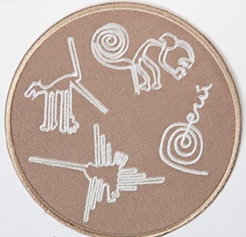 Nazca Lines Peru Embroidered Iron on Patch / 3.5 Inch Embroidered Badge Applique