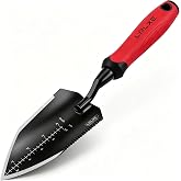 LRLXE Heavy Duty Stainless Steel Garden Trowel, Non Slip Rubber Hand Shovel | pointed garden shovels, suitable for digging, w