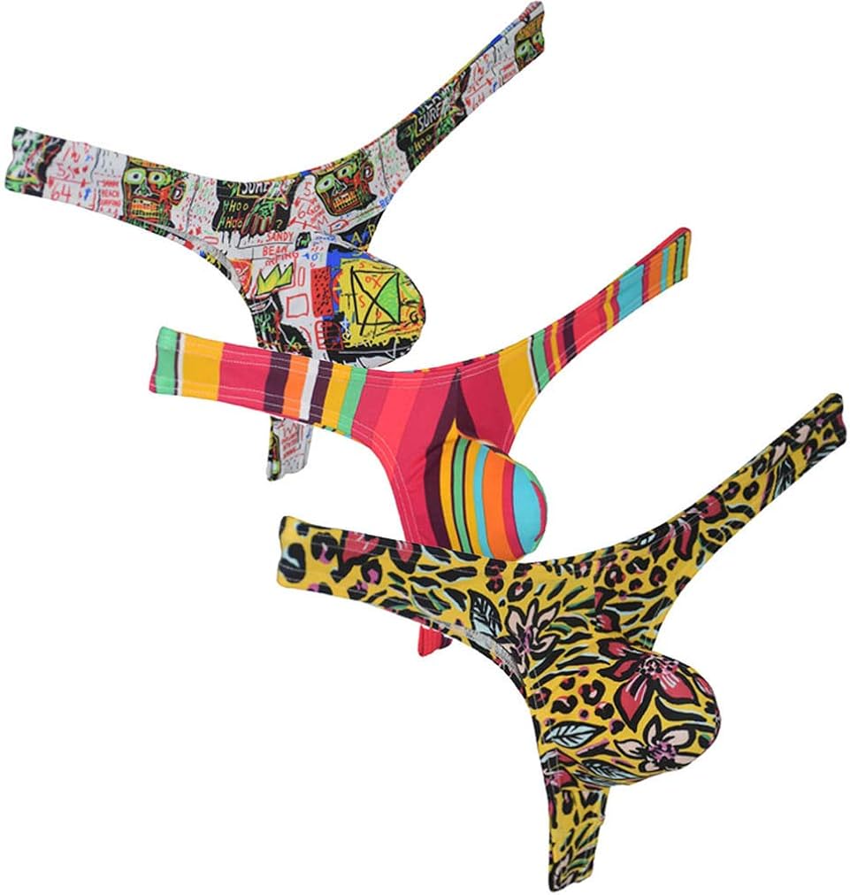 OROCOJUCO Men's Sports Thong Bulge Pouch Tangs Underwear Low Rise