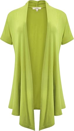 short sleeve open front long cardigan