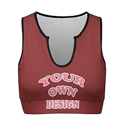 Custom Bras for Women Personalized Crop Tops with