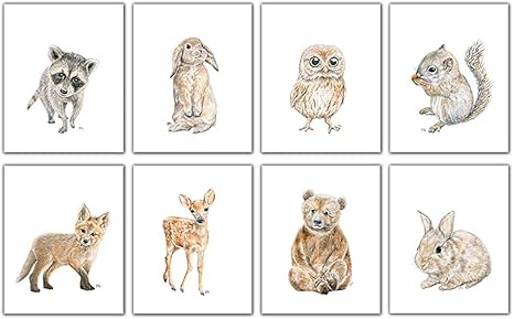 baby animal nursery art