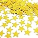 500-Piece Gold Star Cutouts Confetti Paper Set - Biodegradable Star Shaped Confetti, Gold Glitter Confetti for Weddings, Crafts, Eco-Friendly Bachelorette Party Decoration - 1.2 inches