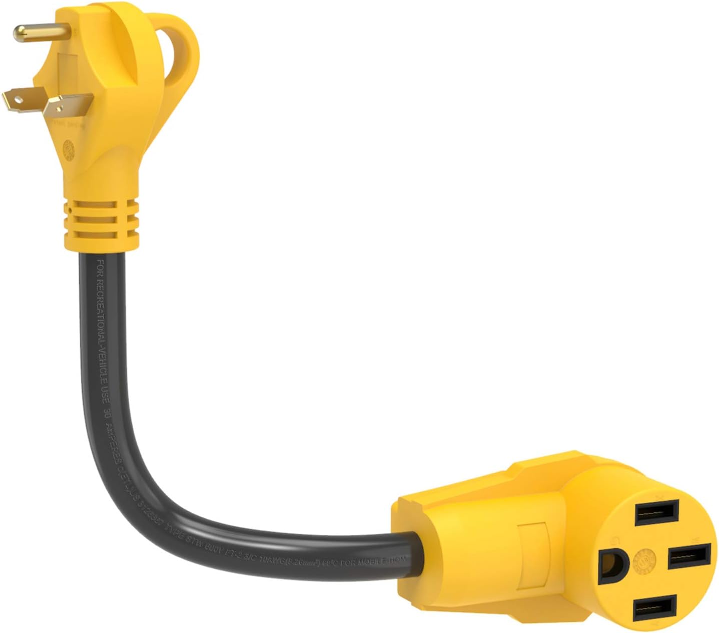 Kohree 30 Amp to 50 Amp RV Plug Adapter Heavy Duty Dogbone Electrical Power Adapter with Grip Handle, 30M/50F 125V/3750W, 18 Inches: Automotive